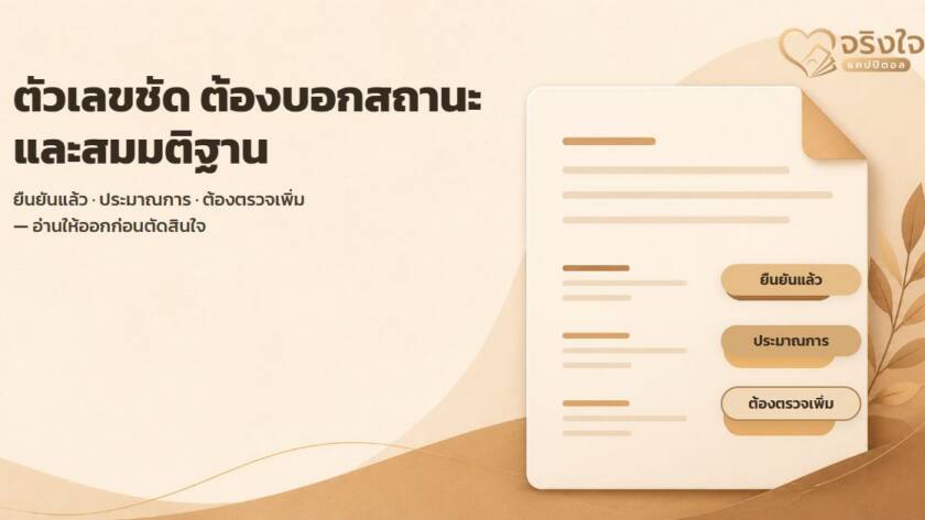 ภาพปกบทความ วิธีแยกตัวเลขยืนยันแล้ว ประมาณการ และต้องตรวจเพิ่มในข้อเสนอ