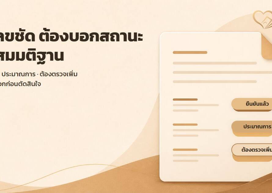 ภาพปกบทความ วิธีแยกตัวเลขยืนยันแล้ว ประมาณการ และต้องตรวจเพิ่มในข้อเสนอ